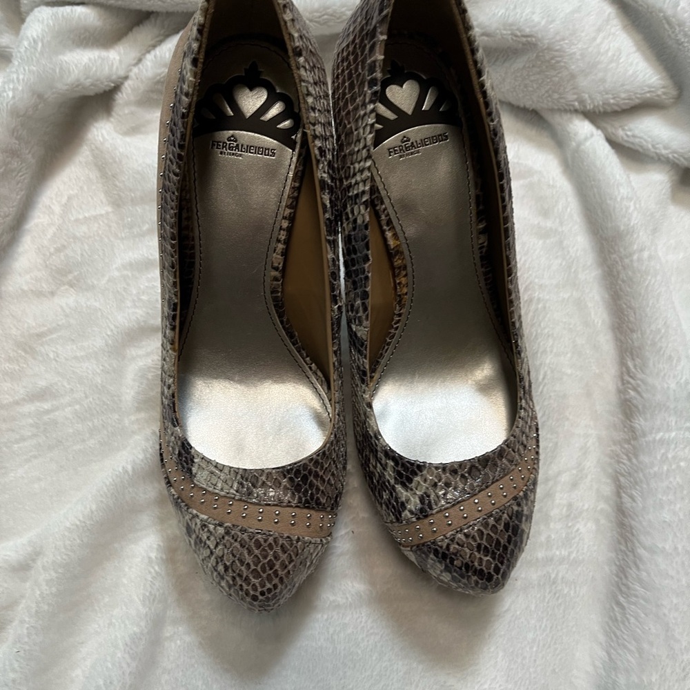 Fergalicious Women's Snakeskin Pumps